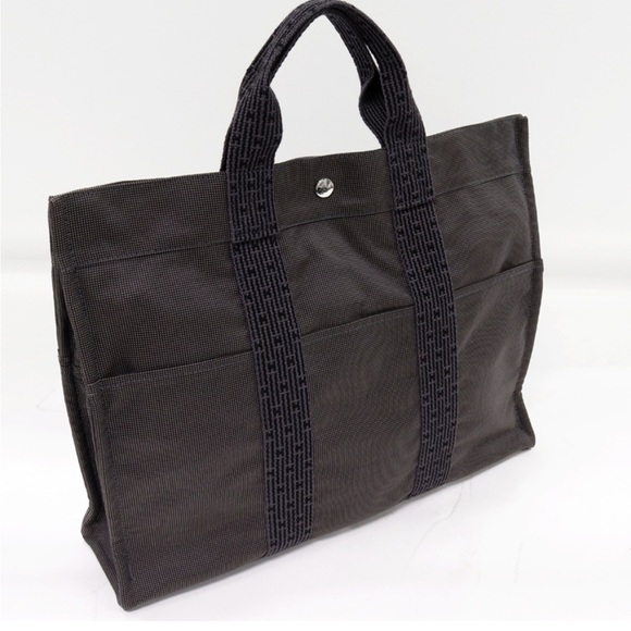 HERMES Hermes Air Line PM Women's Canvas Tote Bag EXCELLENT CONDITION - Picture 2 of 16